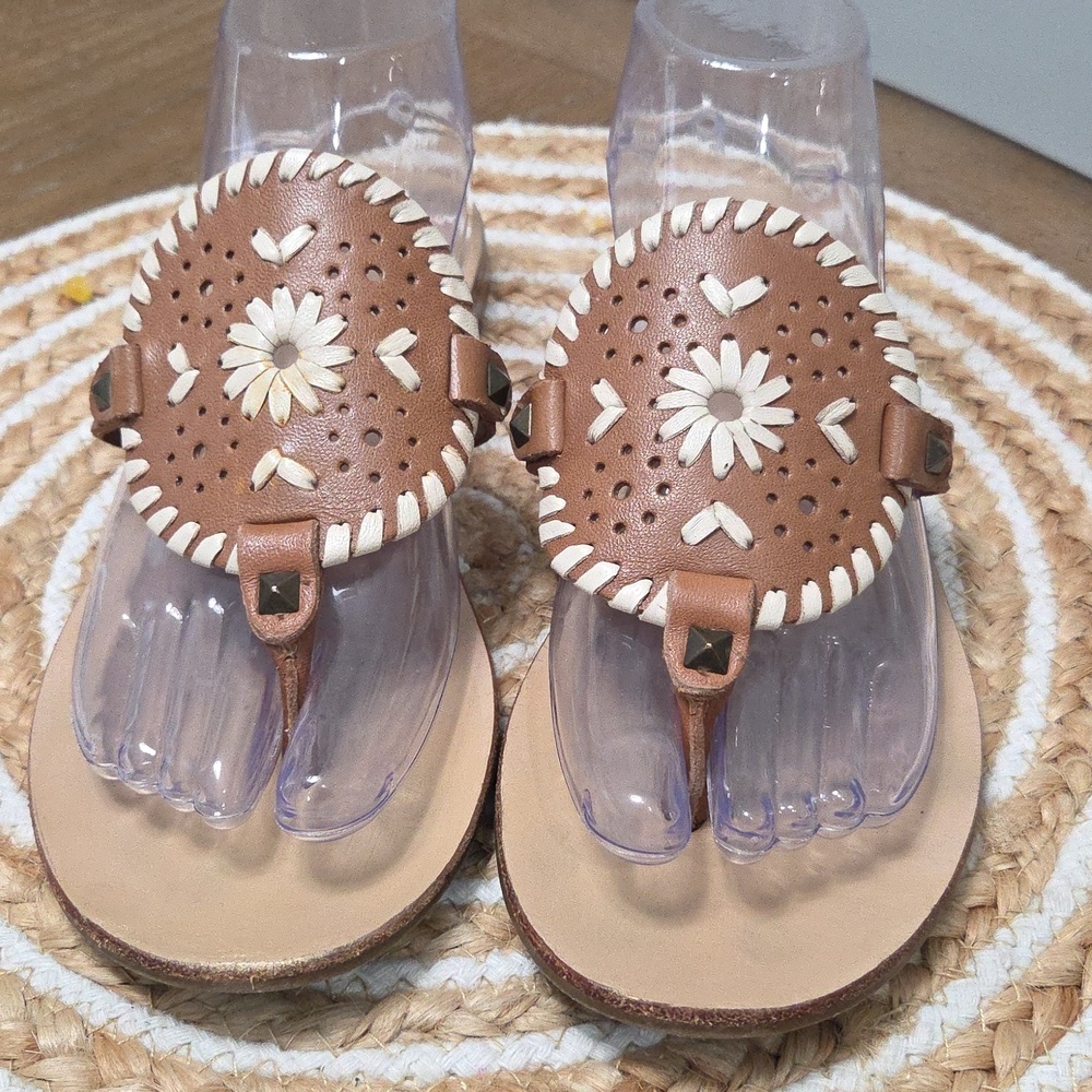 Jack Rogers Georgica Jelly Thong Sandals, Size 9 - Picture 2 of 7